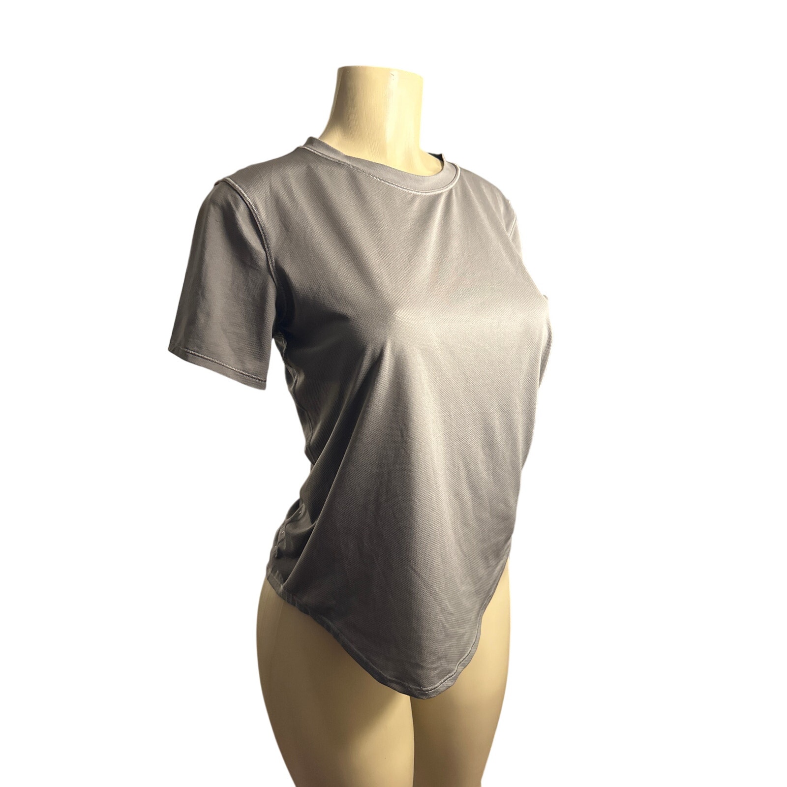 Women 6 Lululemon High-Neck Running And Training T-Shirt Green Short Slv Top